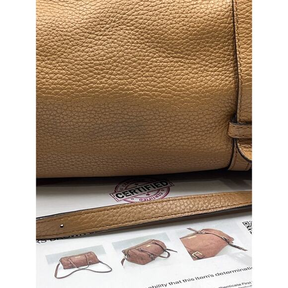 Michael Kors Authenticated Bristol Acorn Brown Leather Medium Satchel Gold‎ Tone - Picture 11 of 16